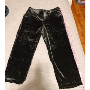 GAP Grey Velvet Cropped Pants